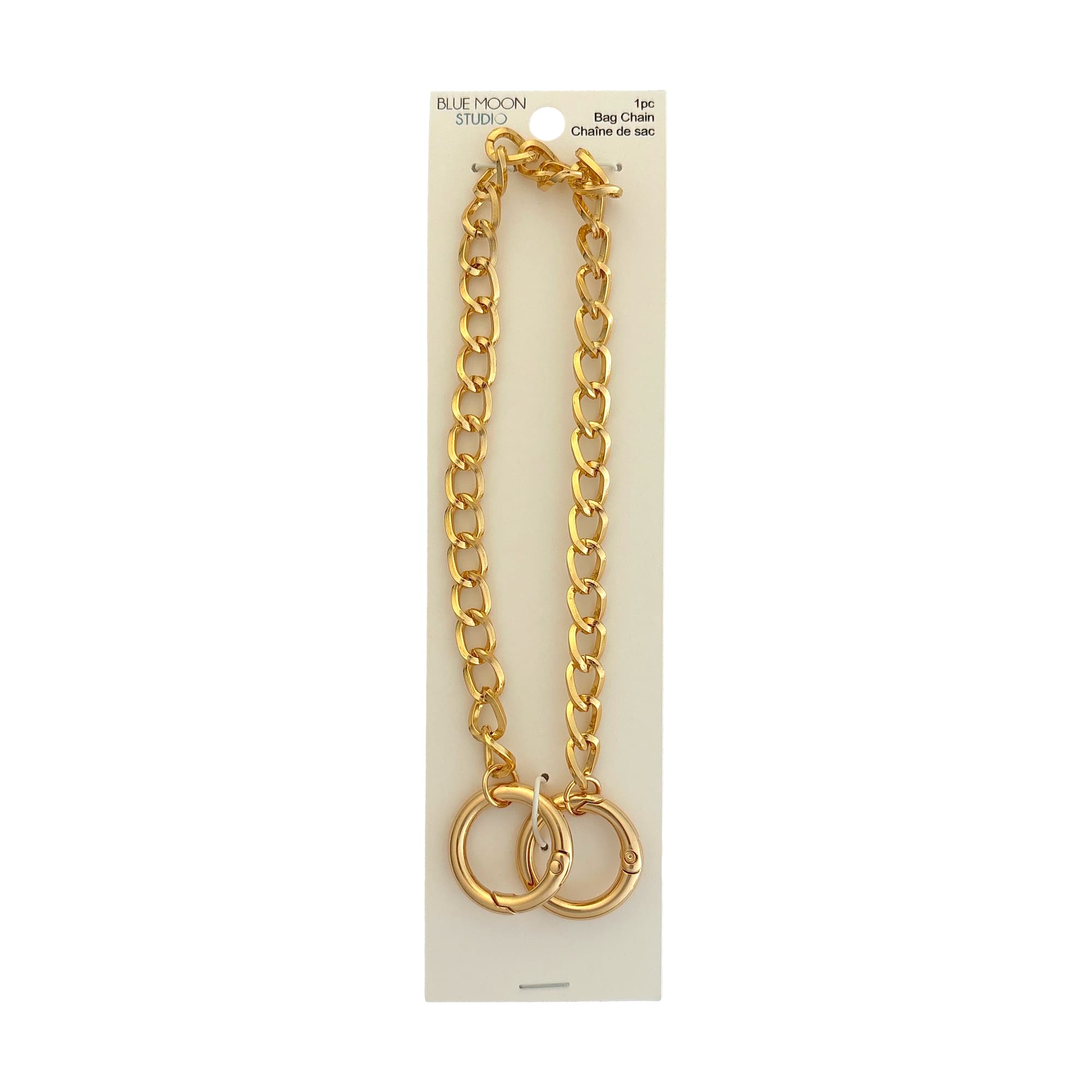 Blue Moon Studio™ 10.25" Gold Bag Chain with Circle Clasps